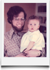 With daughter, Julia, 1972