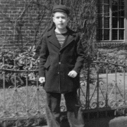 Larry on the Brooklyn streets, ca. 1950